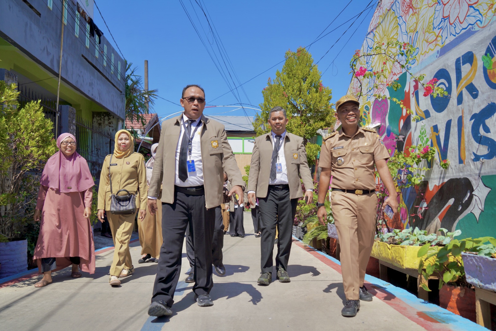 Gambar Kunjungan Studi Lapangan Pelatihan PKA Kabupaten Bogor di Lorong Wisata Zurich Tamalanrea